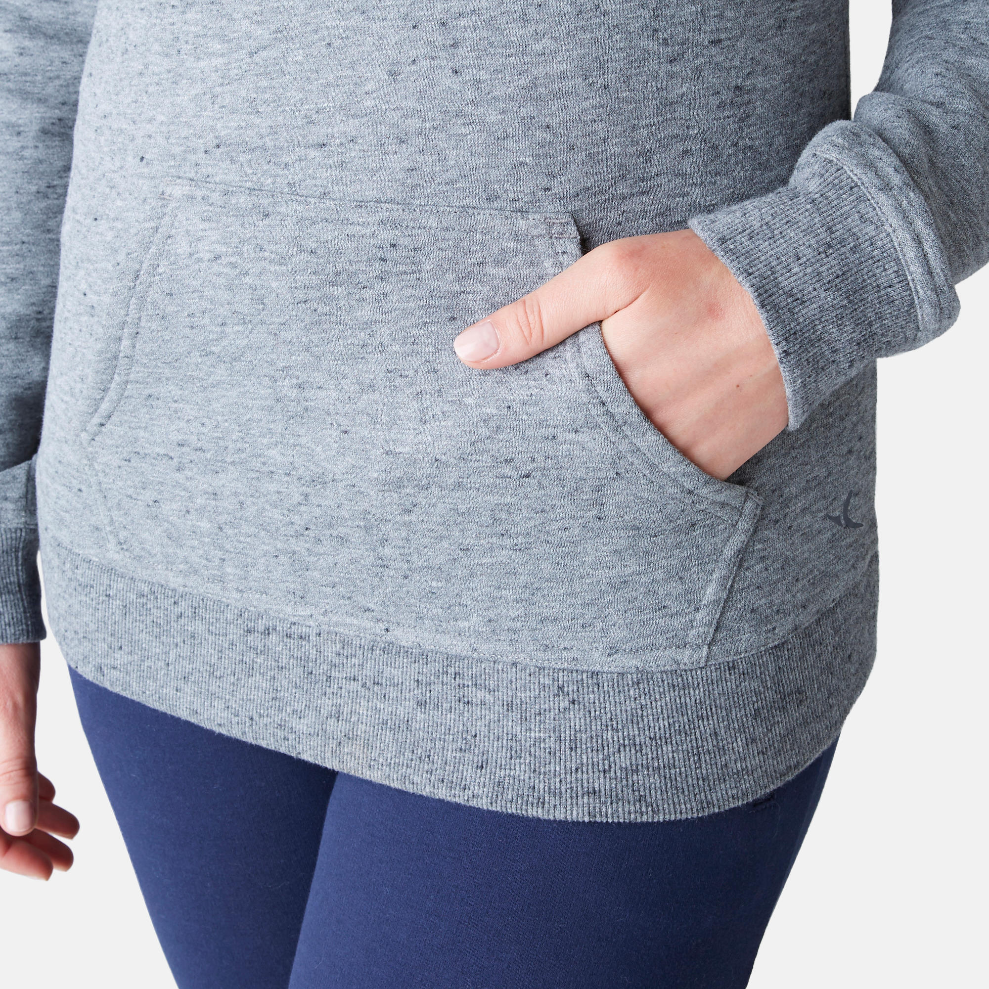 520 Women's Gentle Gym & Pilates Hooded Sweatshirt - Grey 6/7