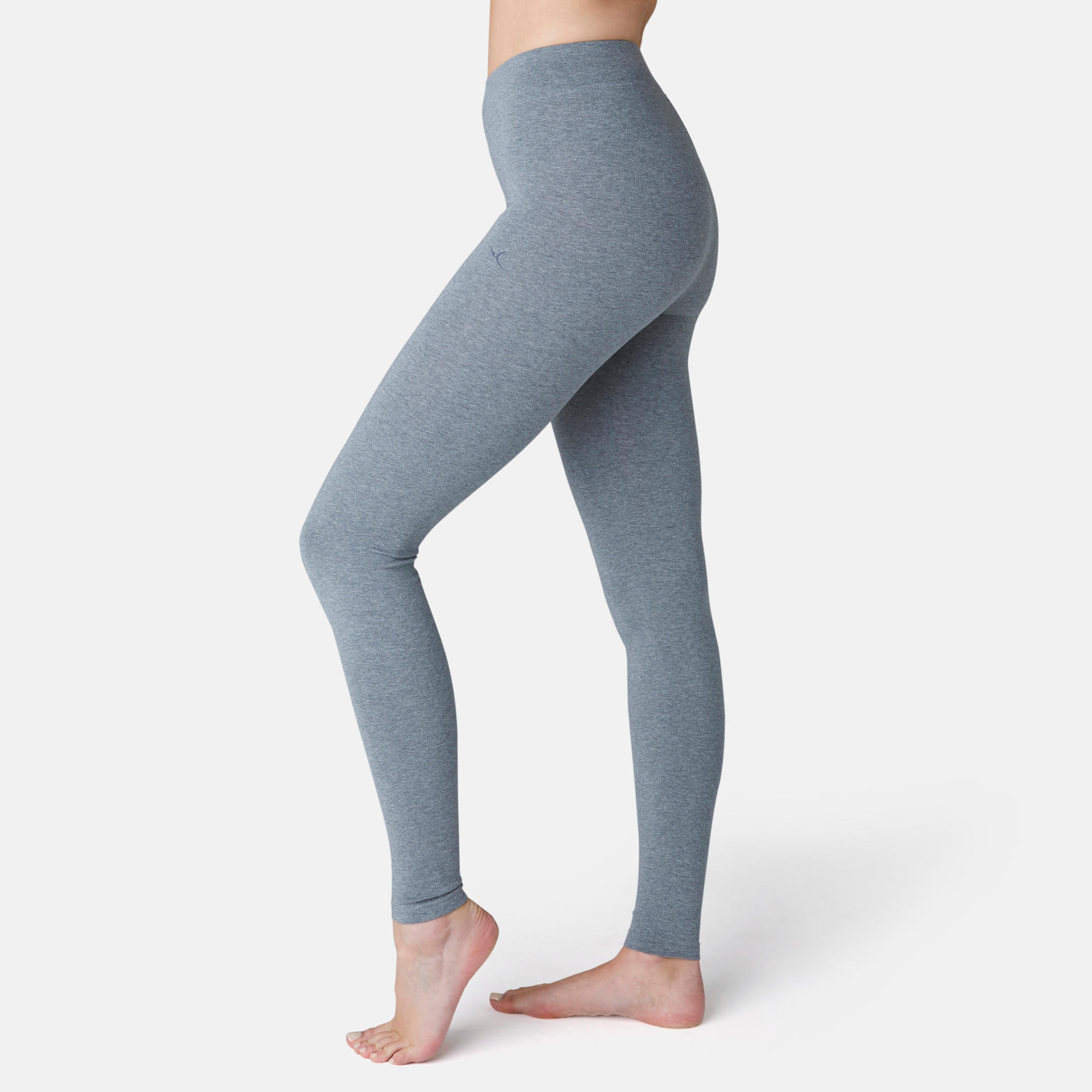 Mallas Fit+ 500 slim Pilates y Gimnasia suave. Mujer. Gris. - Decathlon