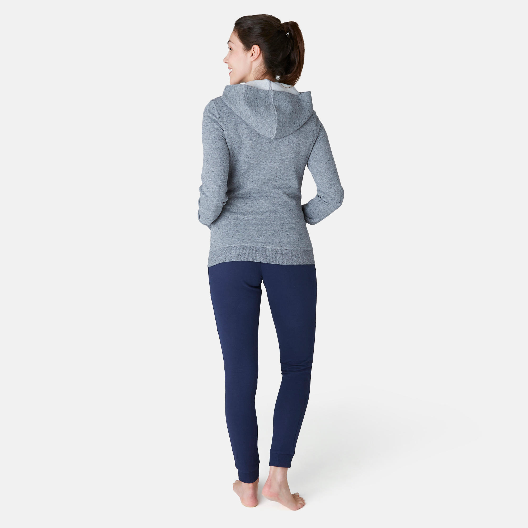 520 Women's Gentle Gym & Pilates Hooded Sweatshirt - Grey 4/7