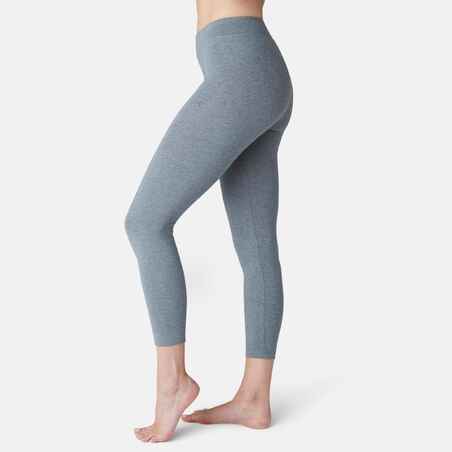 Cotton Fitness 7/8 Leggings Fit+ - Mottled Grey