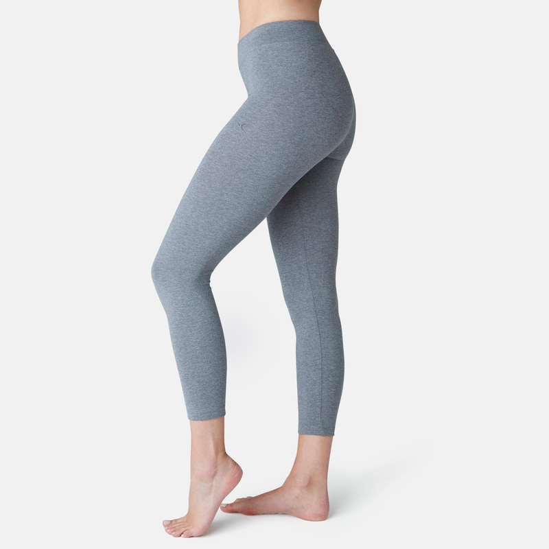 WOMAN T SHIRT LEGGING SHORT Fitness and Gym - Women's Gym 7/8 Leggings Fit+ DOMYOS - Gym Activewear