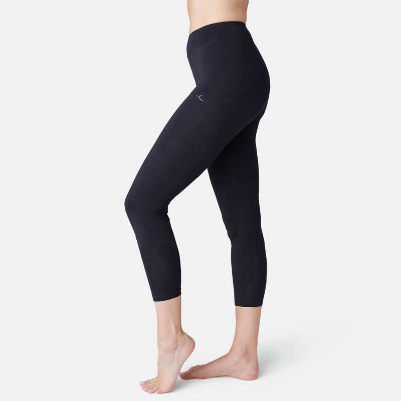 WOMAN T SHIRT LEGGING SHORT Fitness and Gym - Women's Gym 7/8 Leggings Fit+ DOMYOS - Gym Activewear