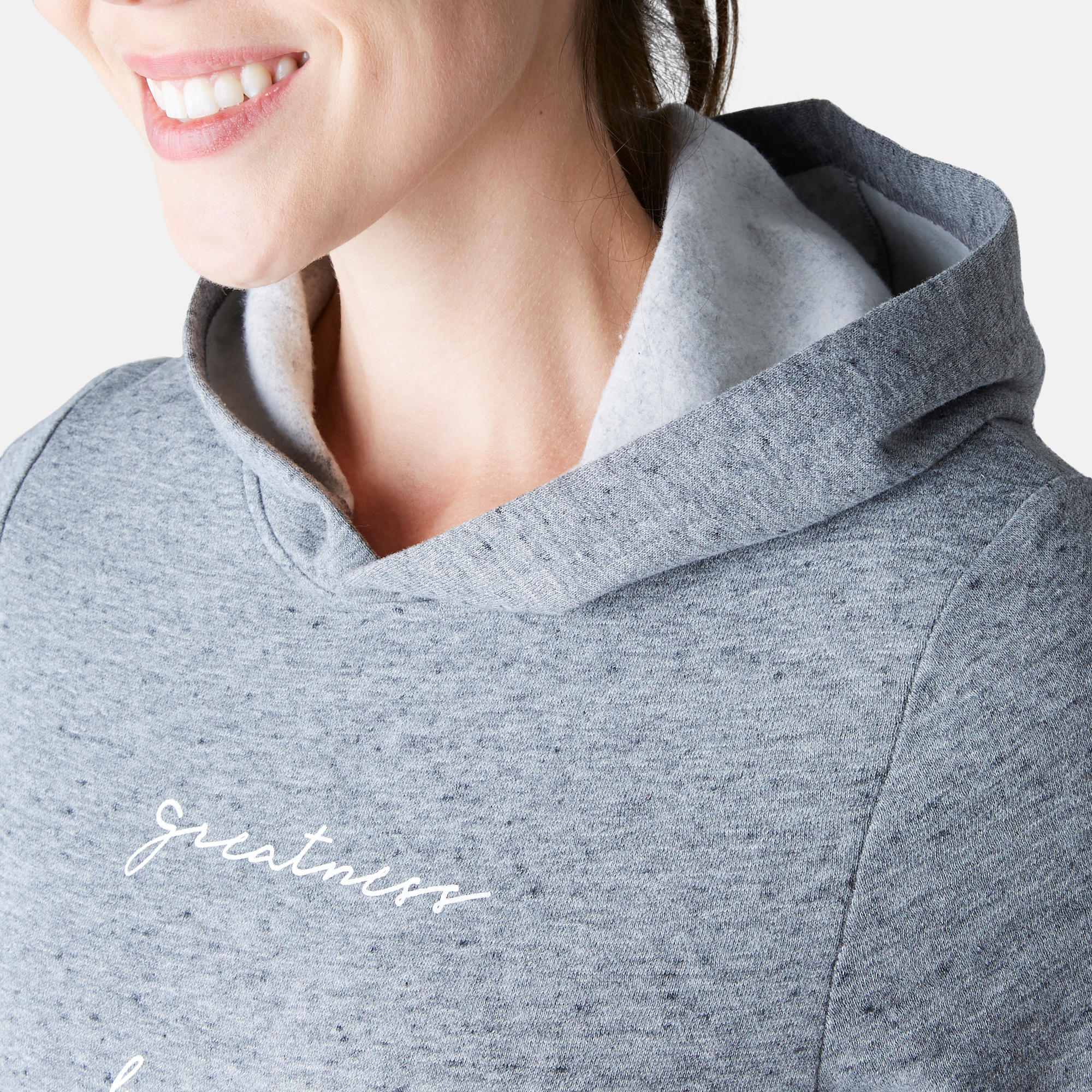 520 Women's Gentle Gym & Pilates Hooded Sweatshirt - Grey 5/7