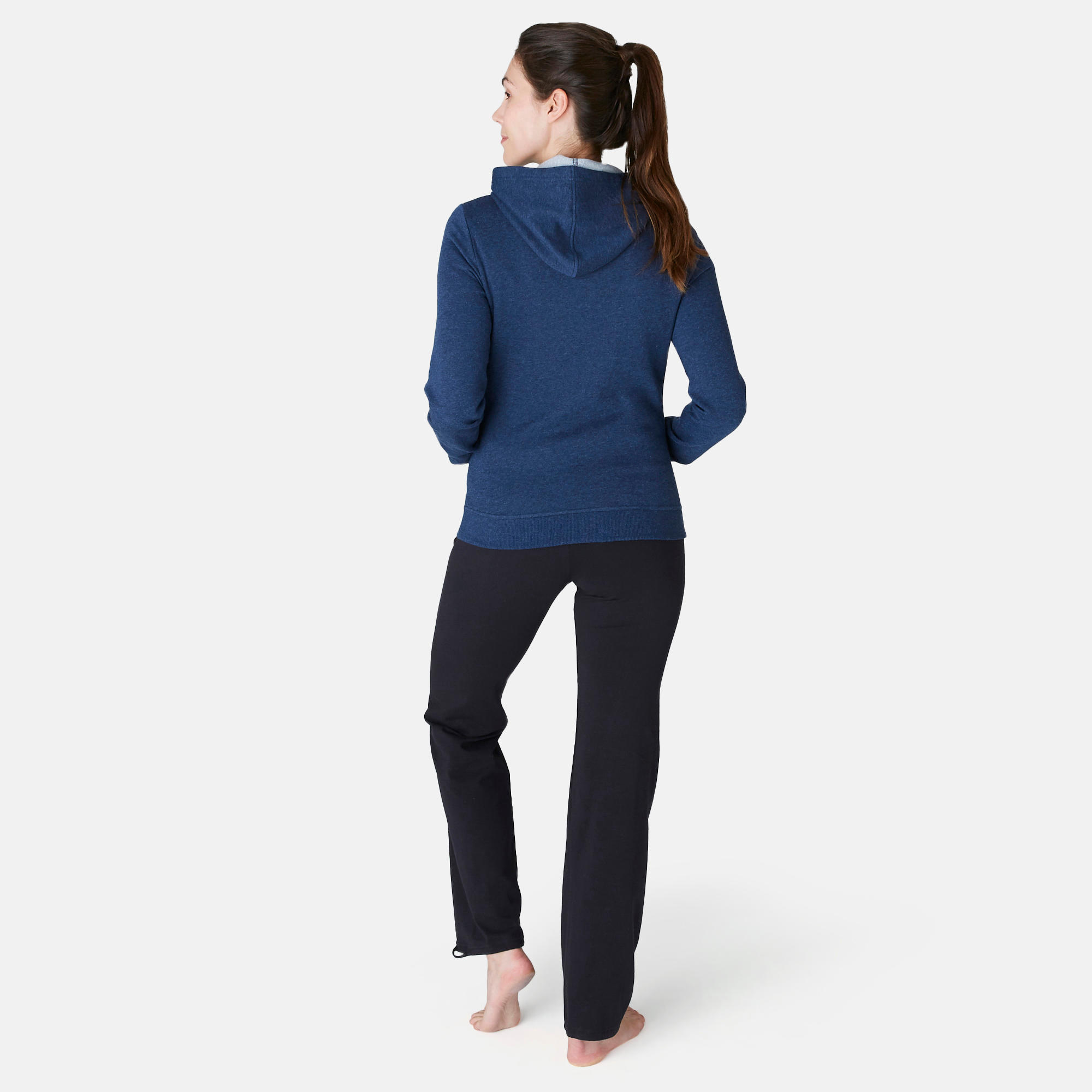 Second Life - 520 Women's Gentle Gym & Pilates Hooded Sweatshirt - Blue - EXCELLENT 4/7