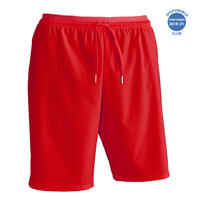 מכנסיים קצרים F500 לכדורגל למבוגרים - אדום