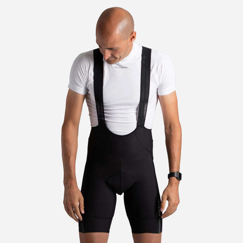 Camiseta interior de ciclismo corta adulto Van Rysel entretiempo blanca