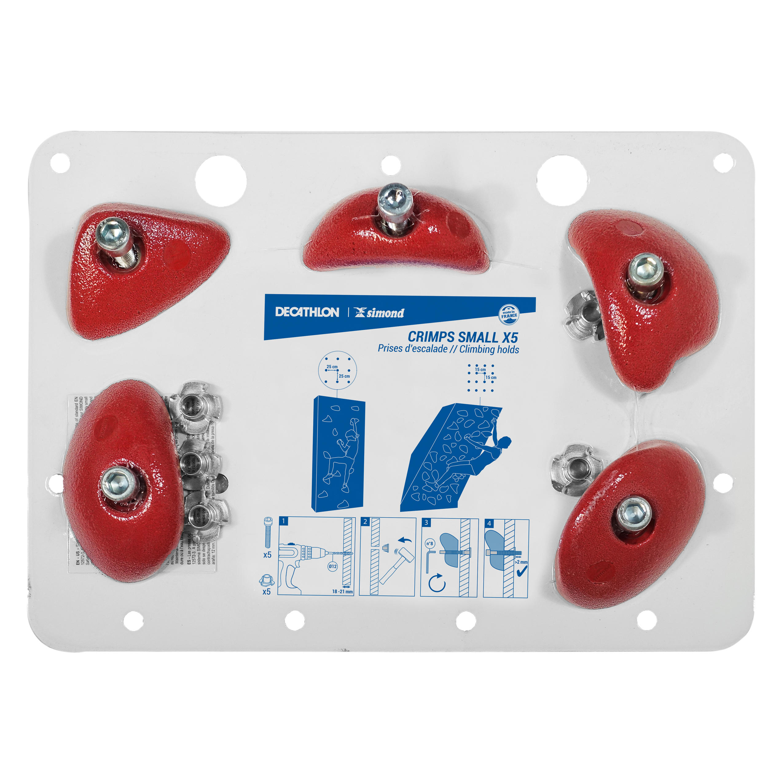 

Climbing Hold Crimps Small Red X5 -  By SIMOND | Decathlon