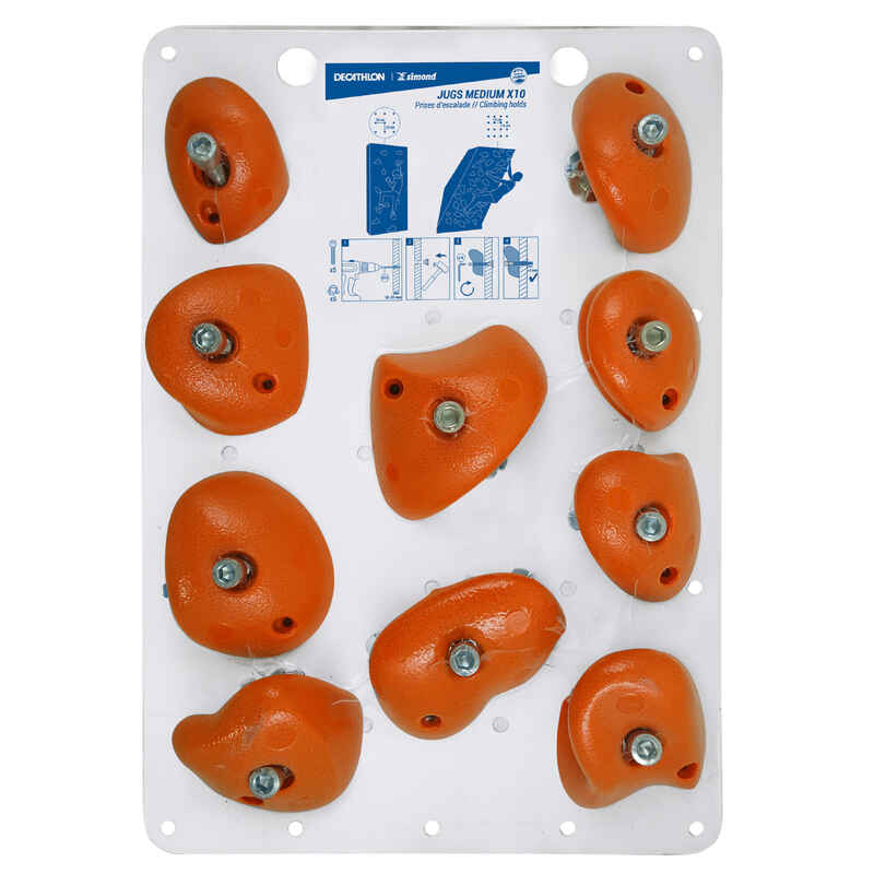 Klettergriffe Vertika Jugs medium 10er-Pack orange