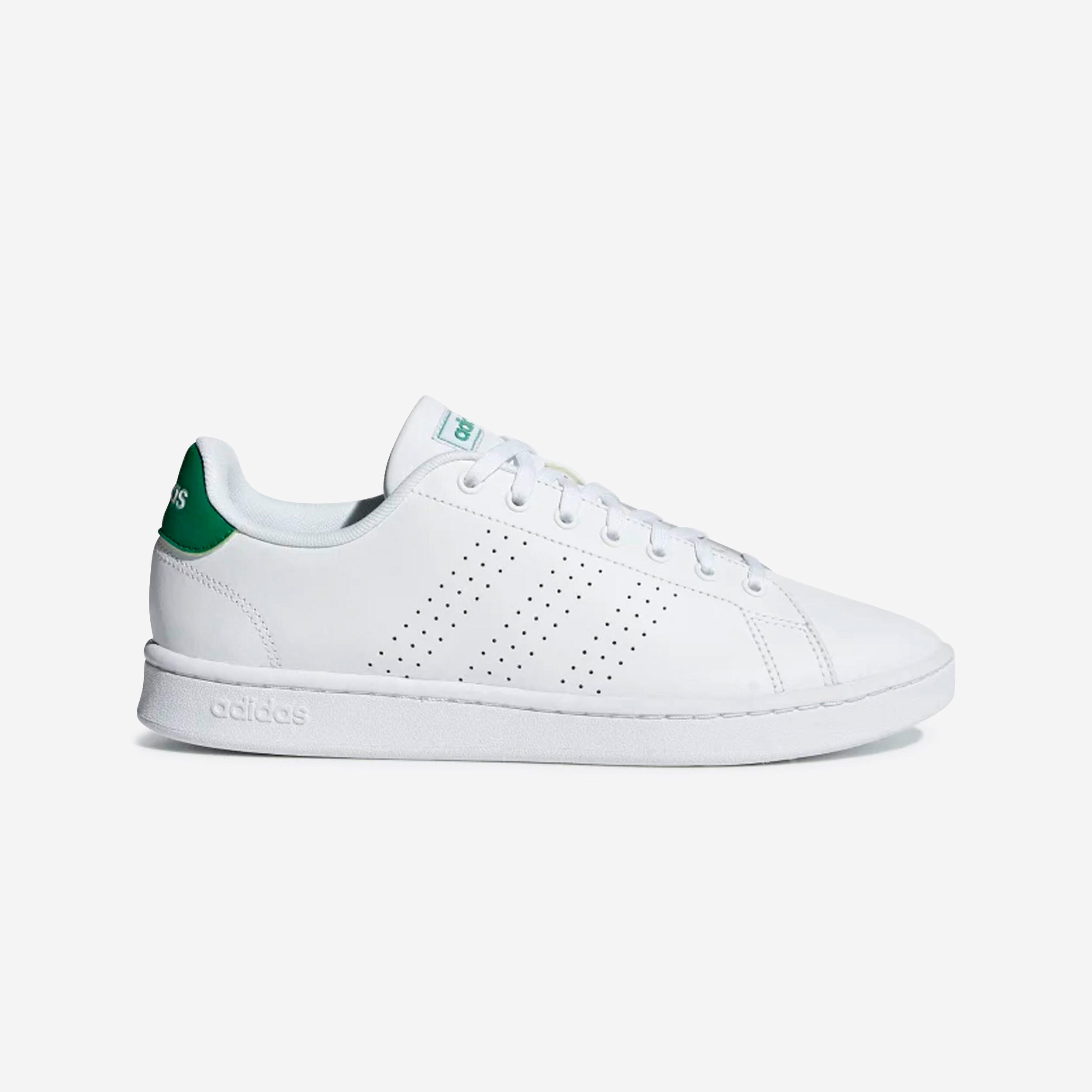 Detské tenisky Adidas Advantage na šnúrky od 35 do 39 bielo-zelené 36