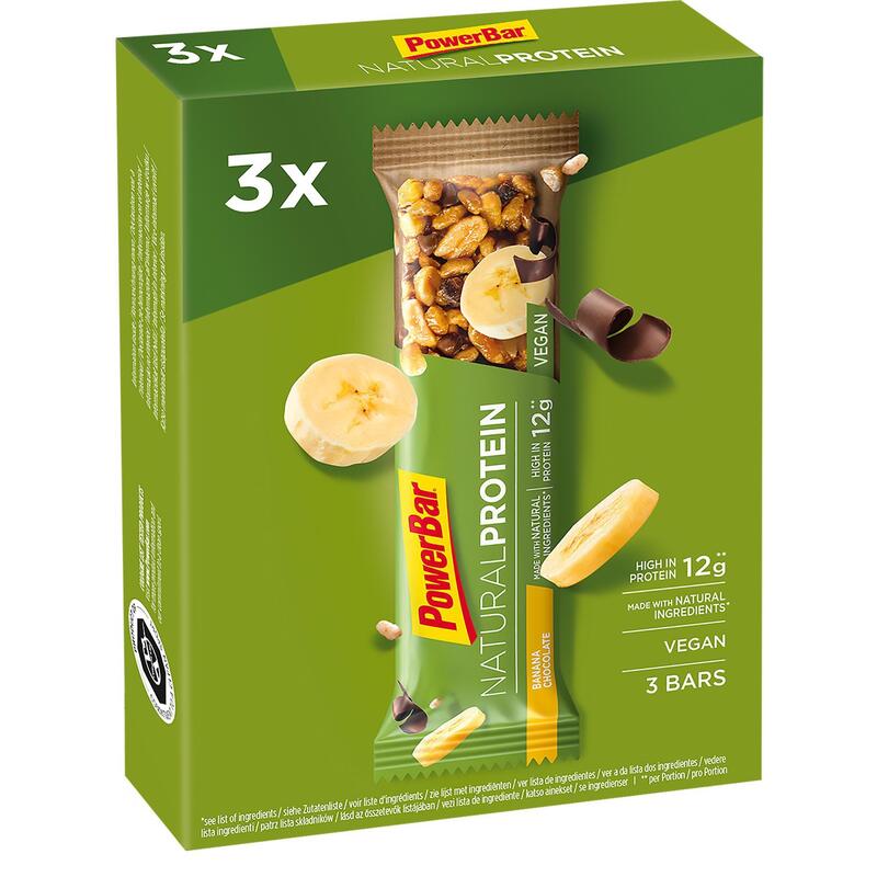 Proteinriegel Eiweißriegel Natural Protein Schoko/Banane 3 x 40 g