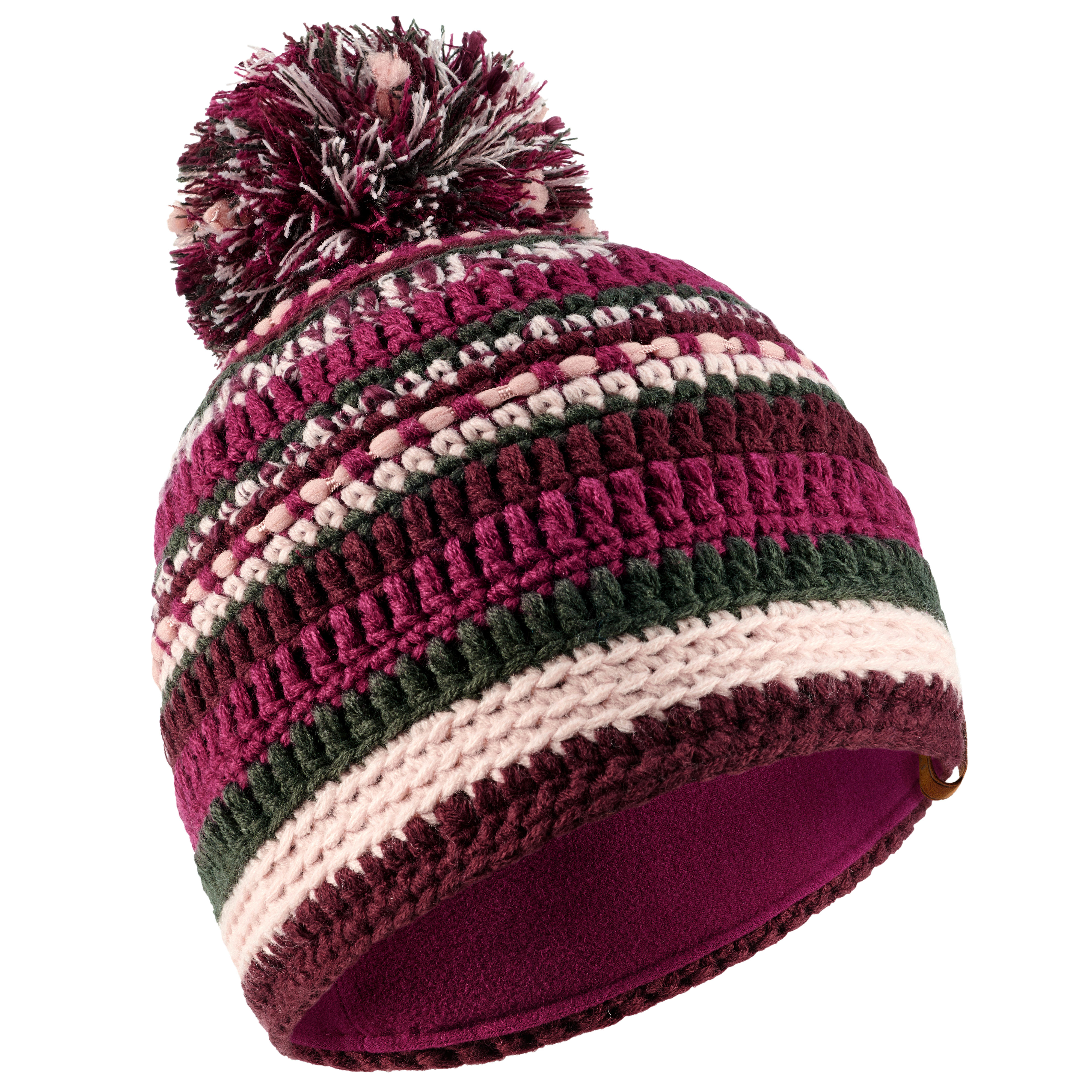 

Ski Hat Mixyarn - Grey Plum -  By WEDZE | Decathlon, Grey/purple