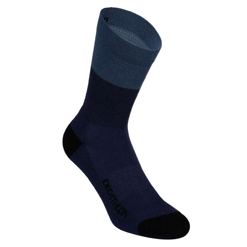 ROAD CYCLING SOCKS COLD WEATHER Cycling - RoadR 500 Socks - Navy VAN RYSEL - Clothing