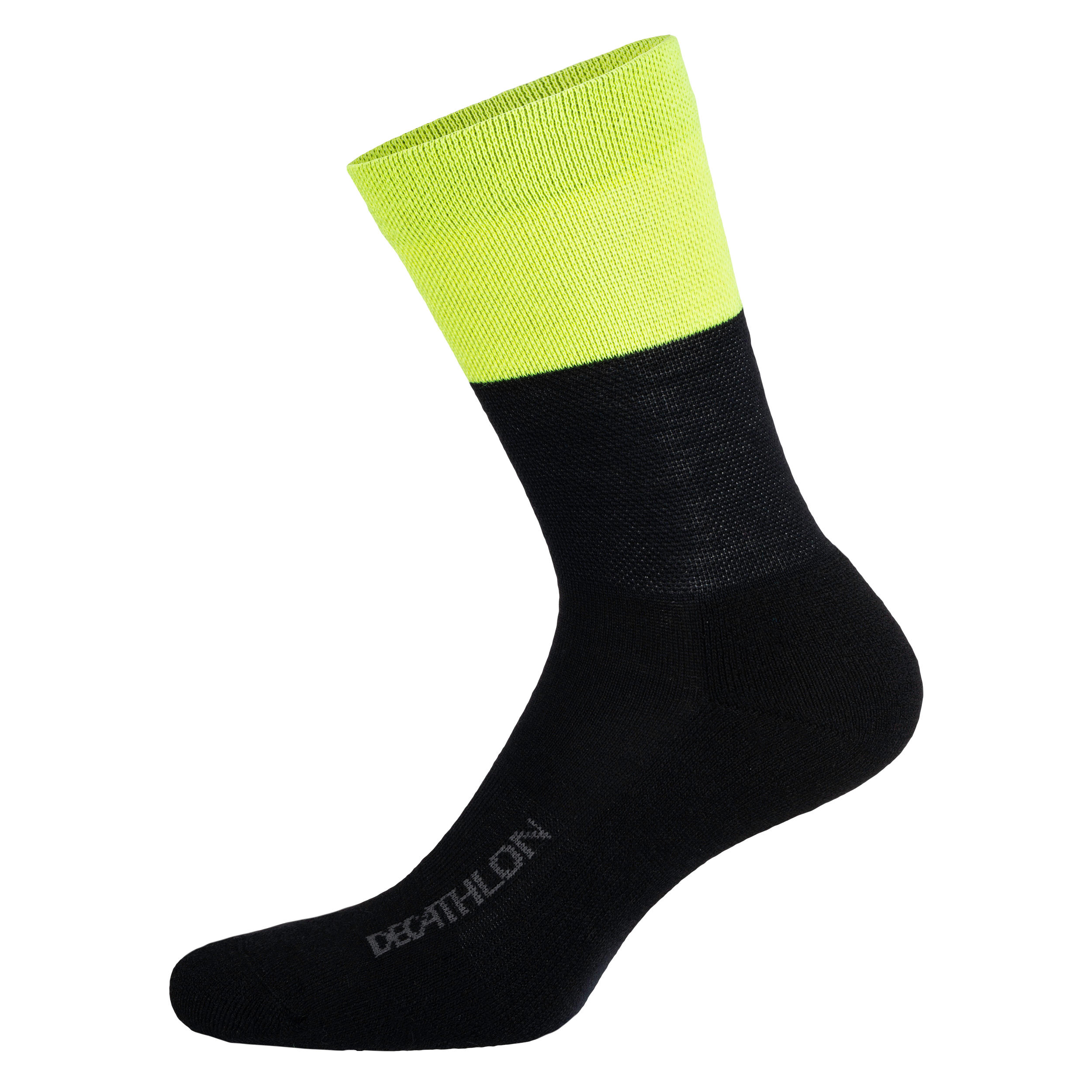500 Winter Cycling Socks - Black/Neon Yellow 3/3