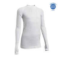 Camiseta térmica de fútbol Niños Kipsta Keepdry 500 blanca