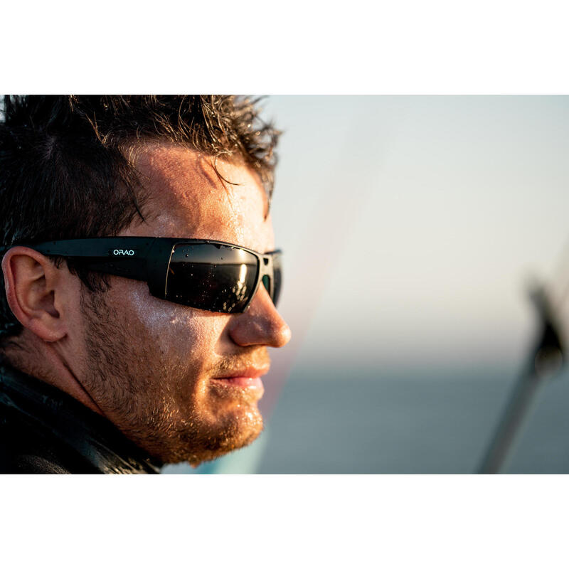 Sonnenbrille Kitesurf 900 schwimmfähig polarisierend Damen/Herren Kat. 3 schwarz