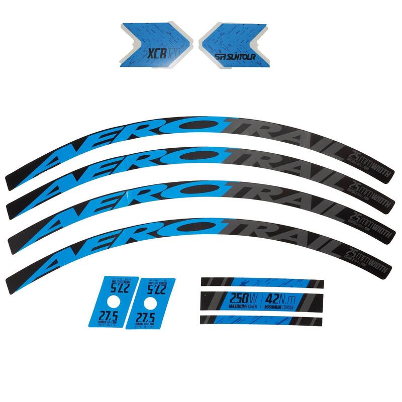 Kit Pegatinas Rueda Bicicleta E-ST500 Azul