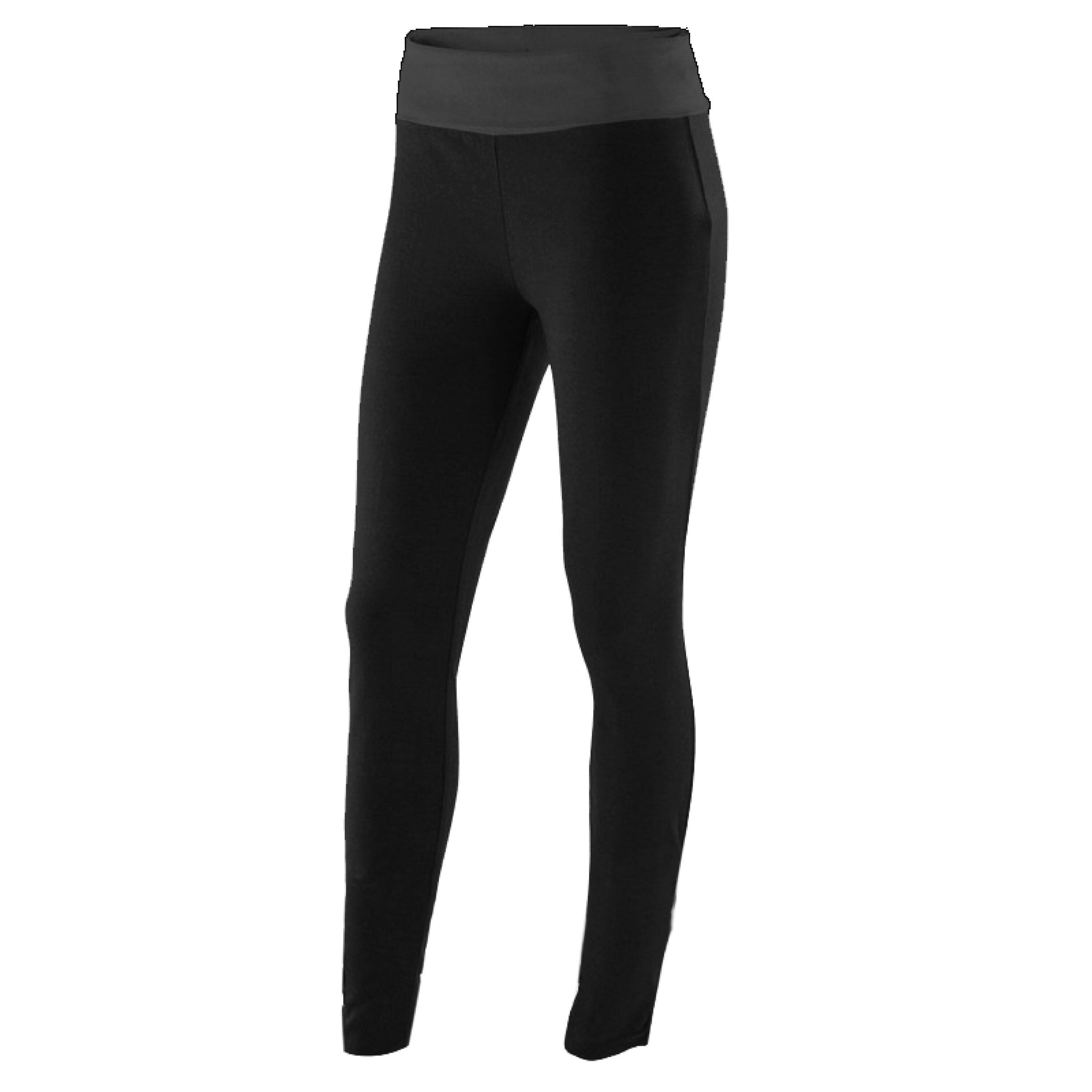 Women's Cotton Yoga Leggings - Black/Grey 25/28