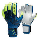 F500 Adult Football Goalkeeper Gloves - Blue/Yellow
