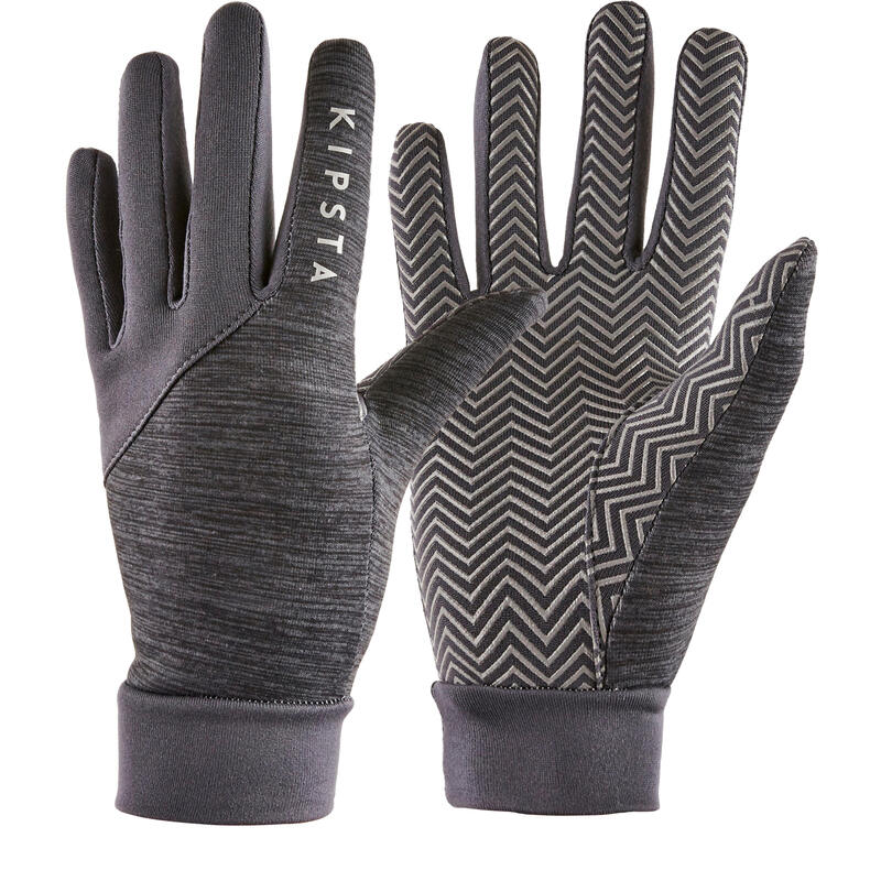 Adult Football Gloves Keepdry 500 - Mottled Grey