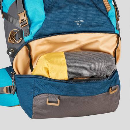 Women's Travel Trekking 50 L Backpack Travel 500 - Blue