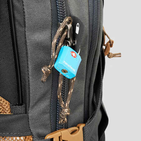 Men's Trekking Travel Backpack 50 Litres TRAVEL 500 - Grey