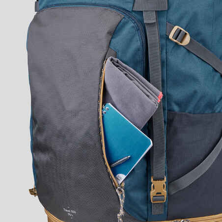 Travel500 Men’s 70 Litre Lockable Trekking Backpack – Blue