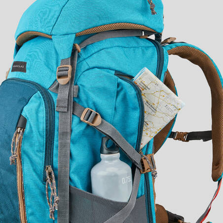 Travel 500 Women's Trekking 50L Backpack with Padlock - Blue
