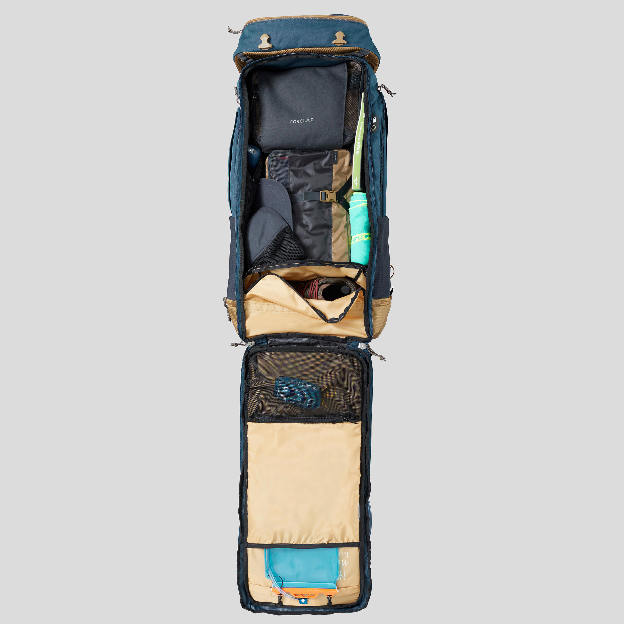 Mochila de Montaña y Trekking Viaje, Forclaz 500 70 Litros, Hombre, Gris -  Decathlon
