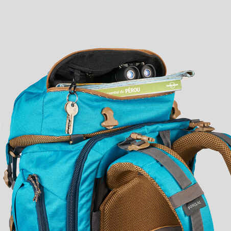 Travel 500 Women's Trekking 50L Backpack with Padlock - Blue