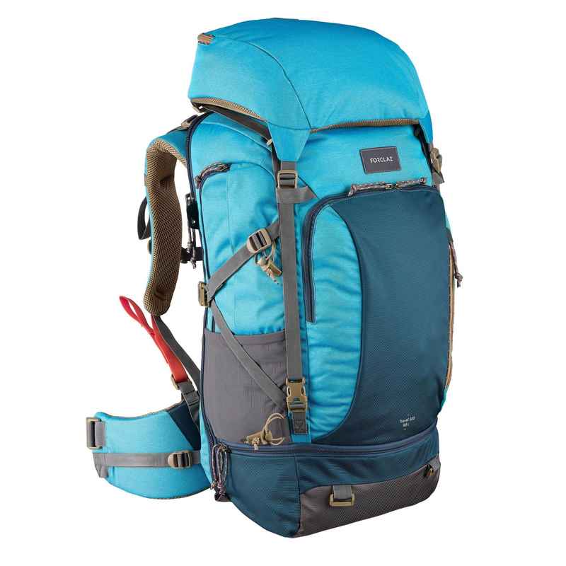 Backpacking Rucksack Travel 500 Easyfit Damen 50 Liter blau