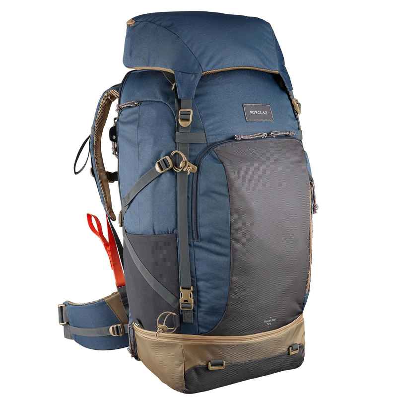 Backpacking Rucksack Travel 500 70 Liter Herren blau  Media 1
