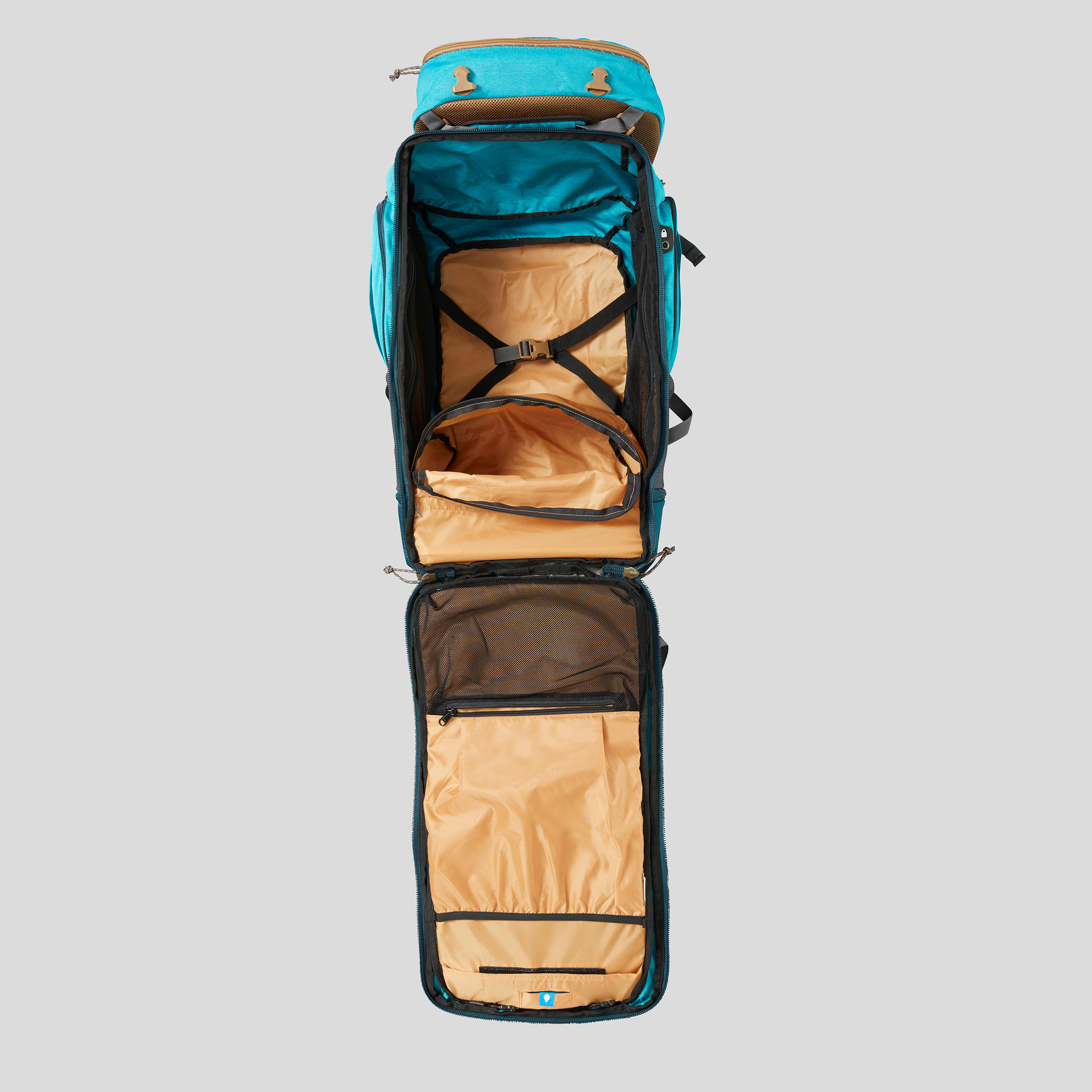 Maleta de trekking de viaje, Forclaz, 50 Litros - Turquesa para mujer -  Decathlon