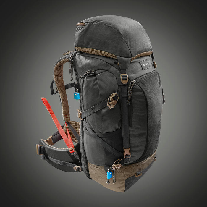 Backpacking Rucksack Travel 500 Herren 50 Liter Grau Forclaz Decathlon