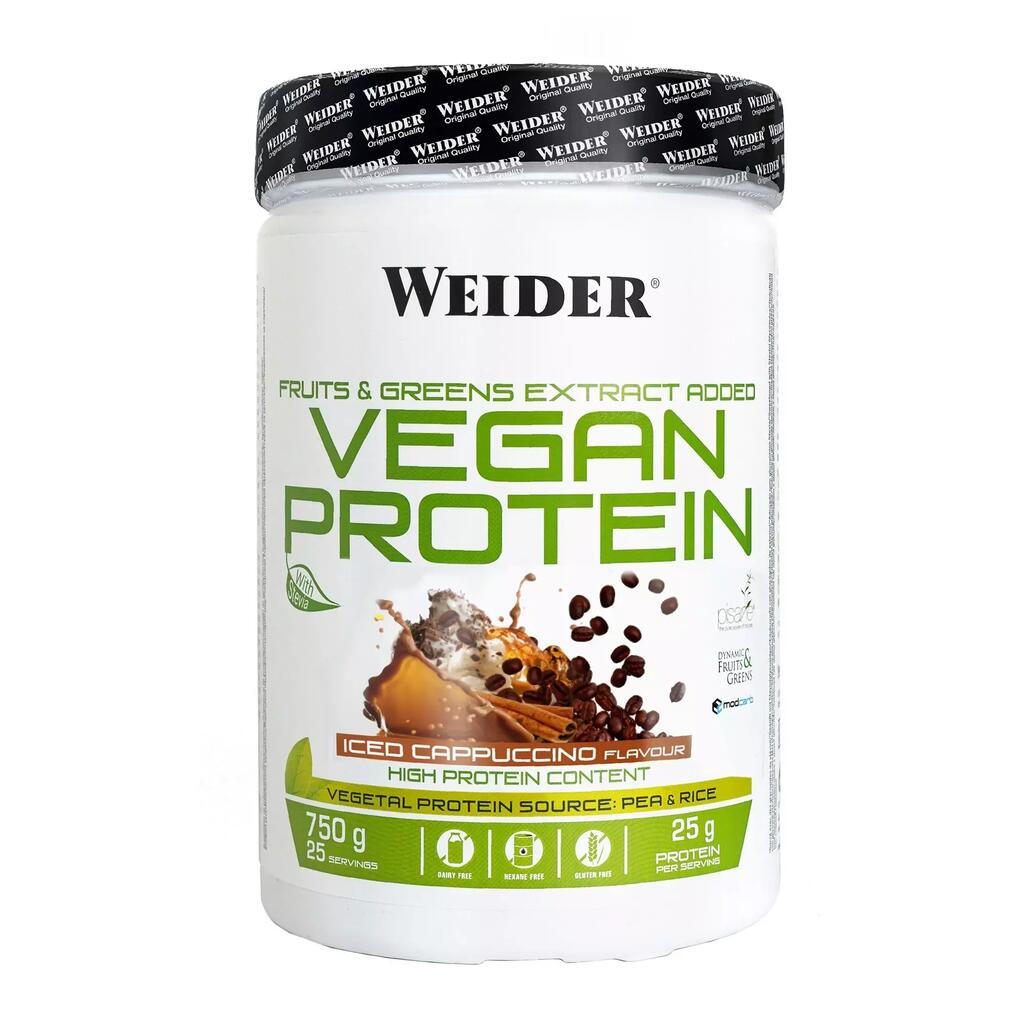 Vegāns proteīnu pulveris, 750 g, ar saldēta kapučīno garšu