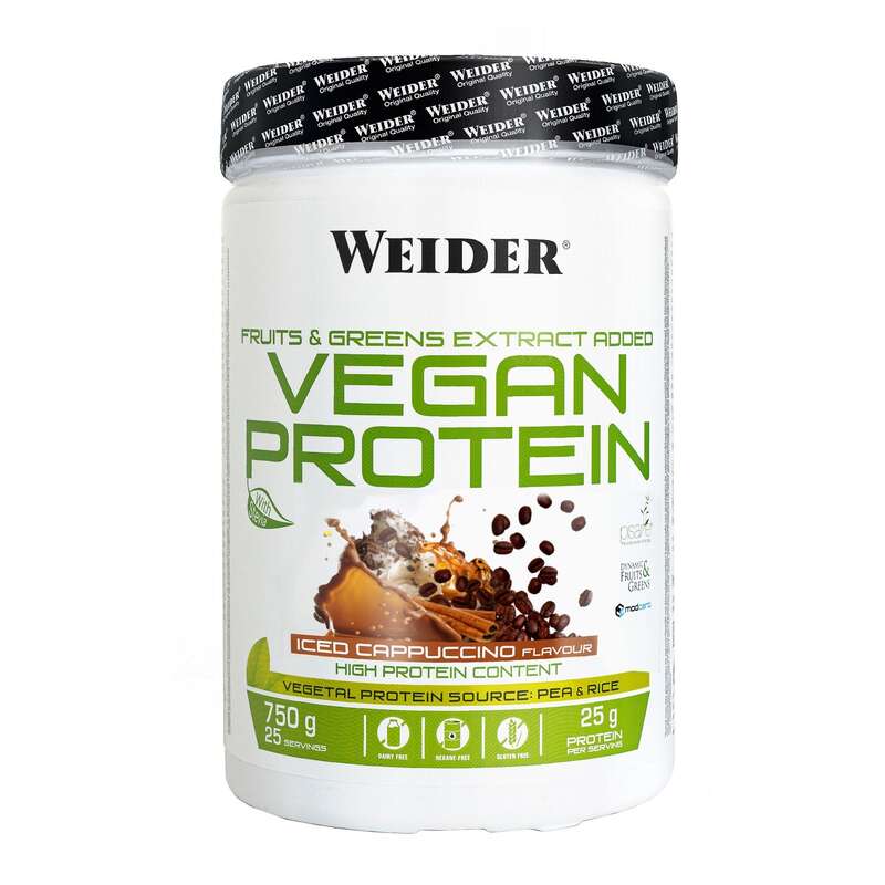 Veganski Protein 750 g Iced Cappuccino - | Decathlon