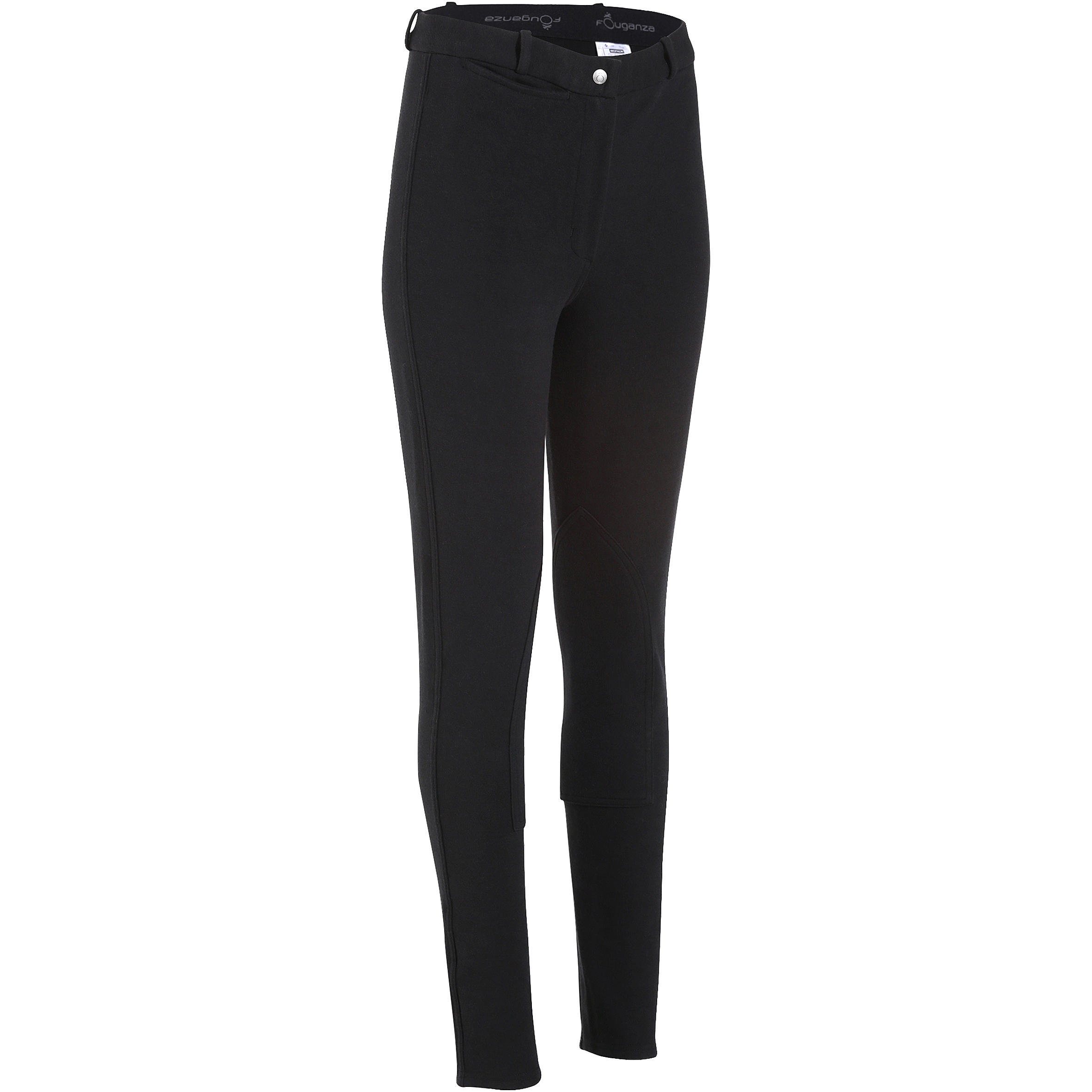 BR100 Women's Horse Riding Jodhpurs - Black 1/15