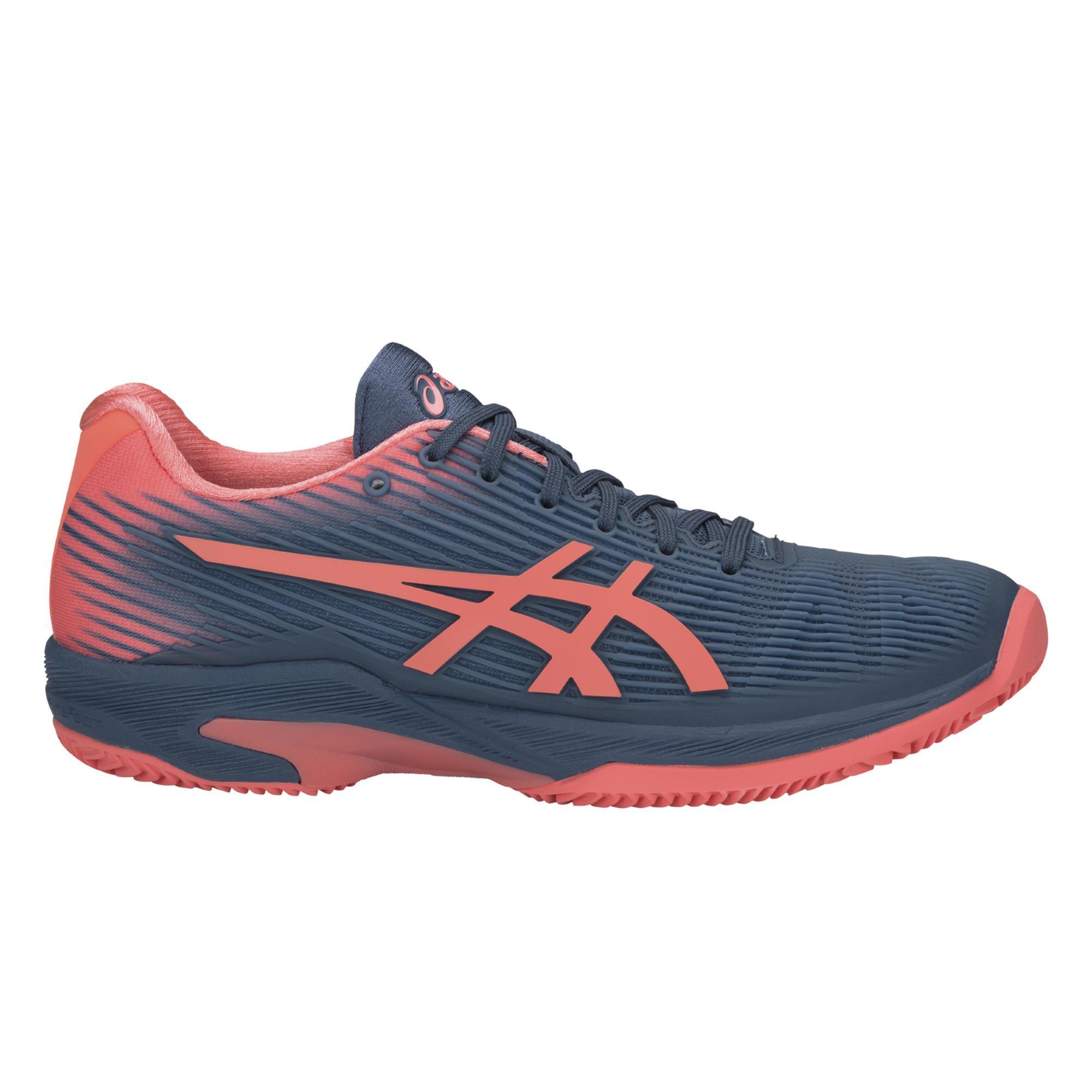 CHAUSSURES DE TENNIS FEMME Solution Speed Clay Bleue Rose ASICS Decathlon