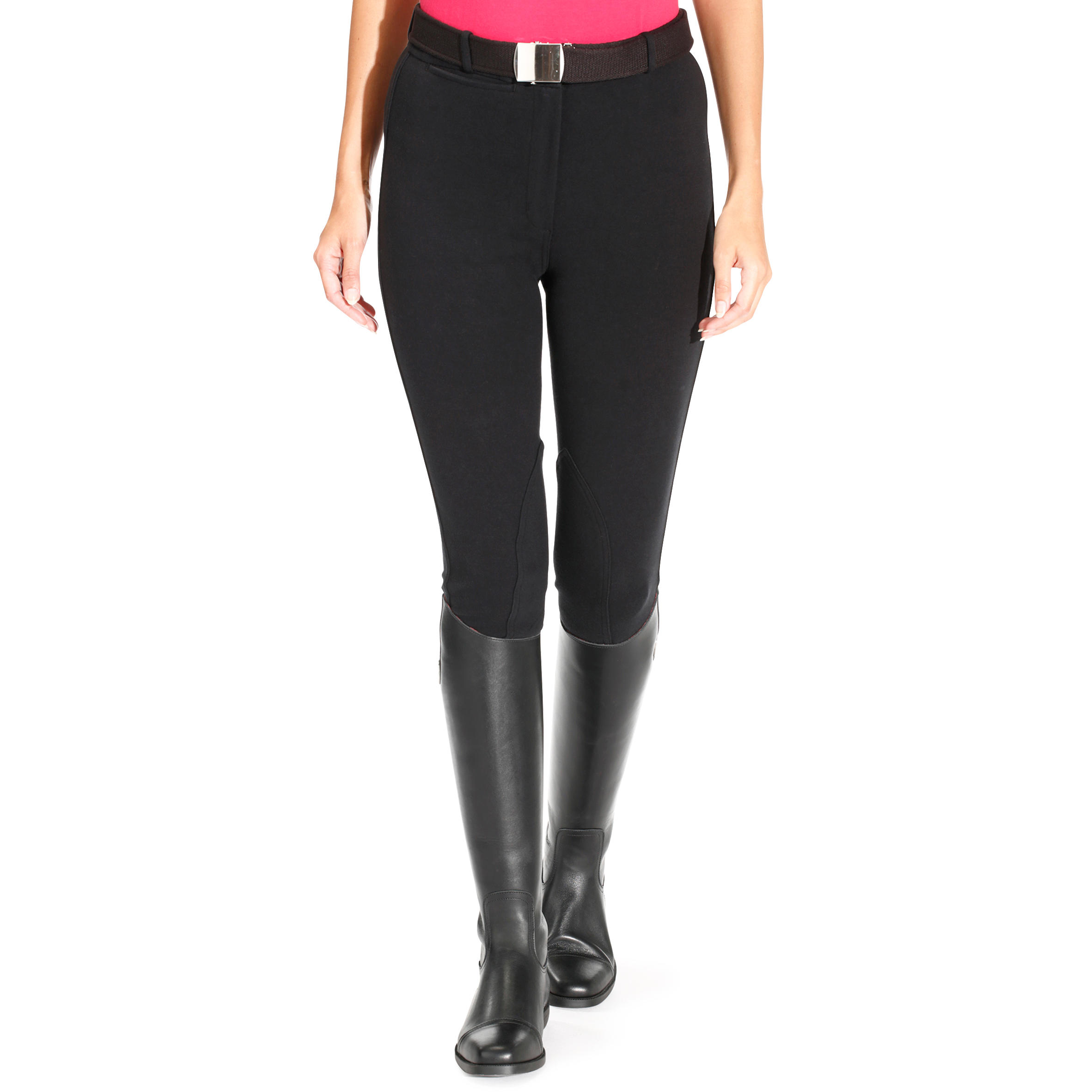 BR100 Women's Horse Riding Jodhpurs - Black 3/15