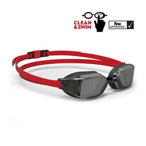 Очки для плавания красно-черные 900 B-FAST CLEAN & SWIM Nabaiji