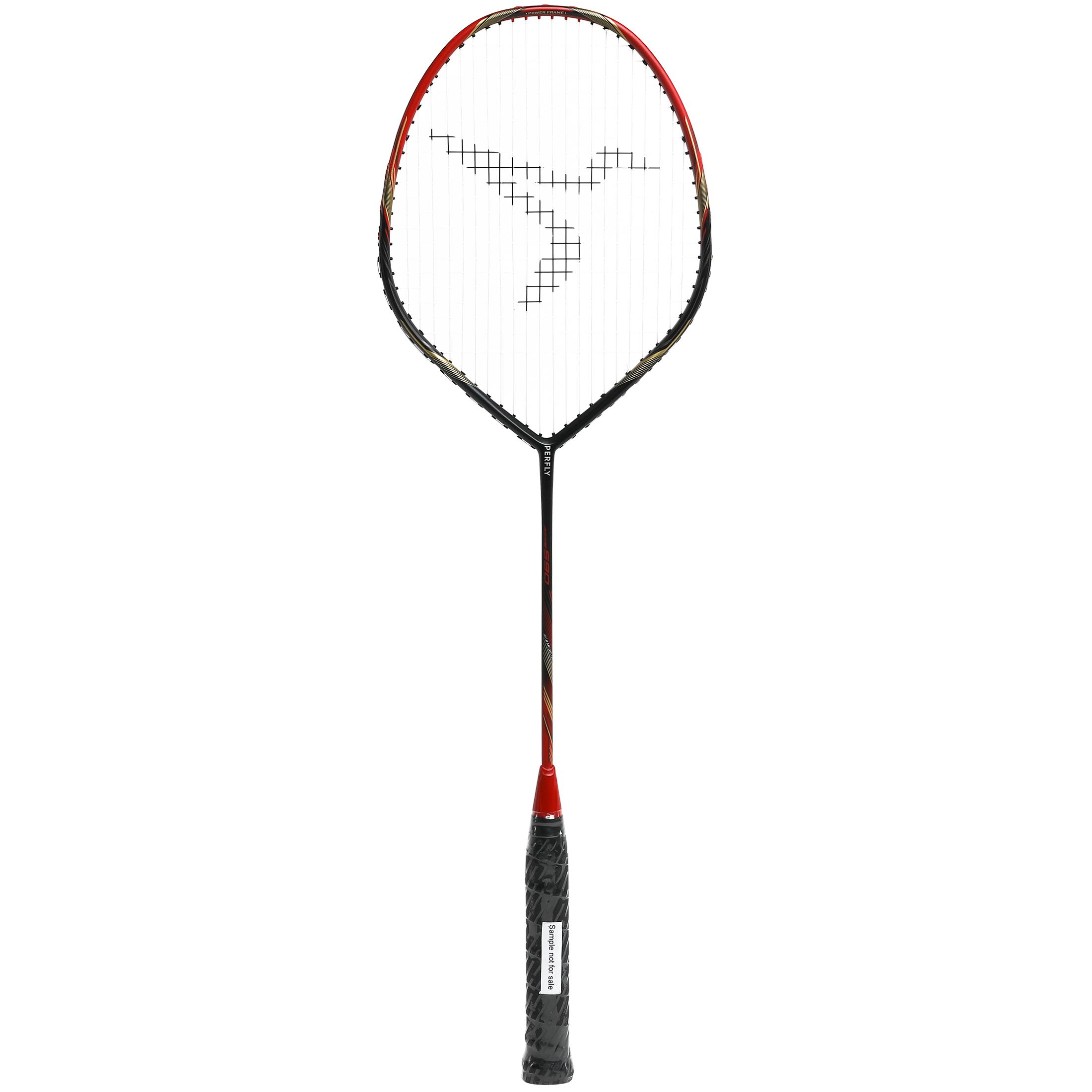 ADULT BADMINTON RACKET BR 590 POWER DARK ORANGE 17/17