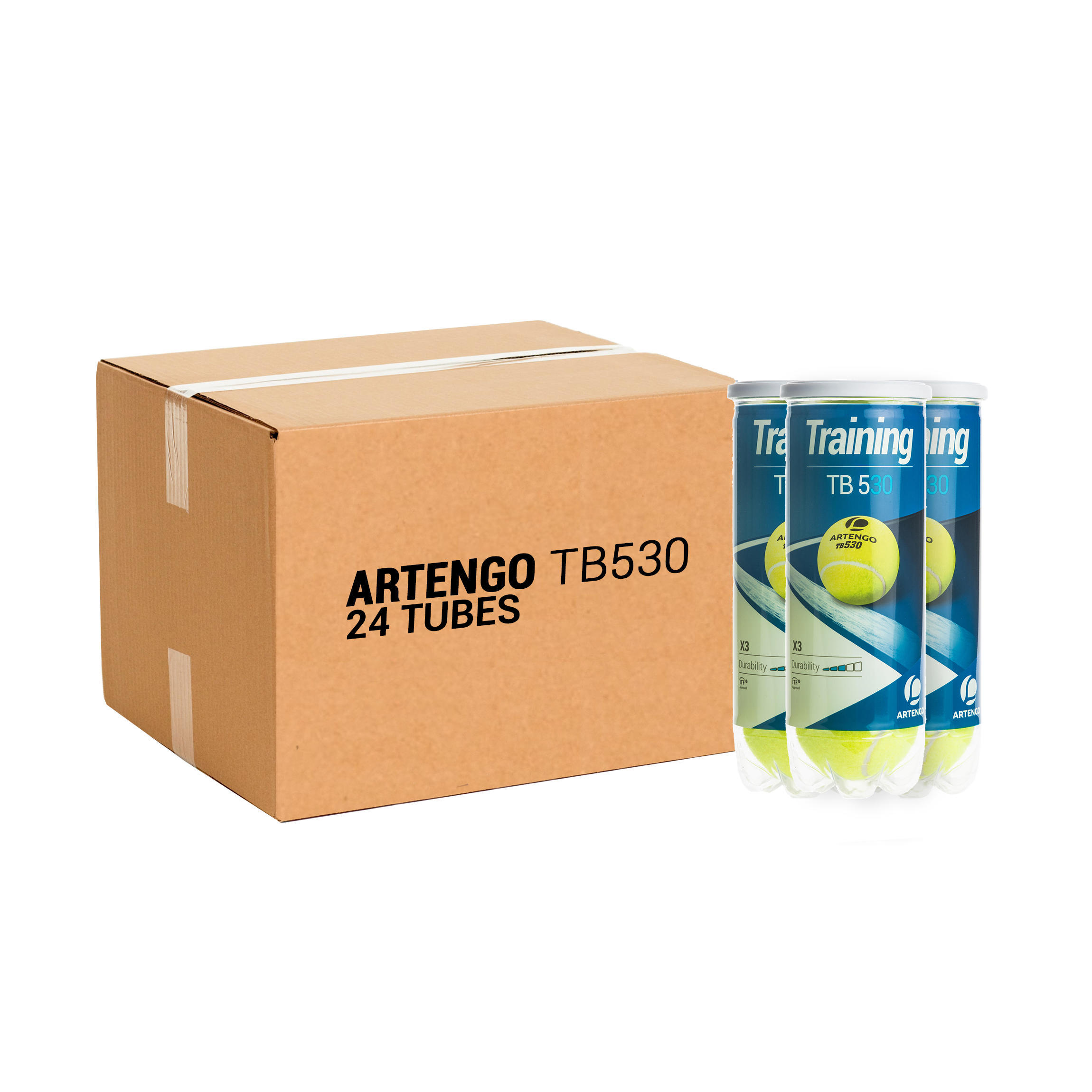 

Tennis Balls TB530 3-Ball Tubes x 24 - Yellow -  By ARTENGO | Decathlon