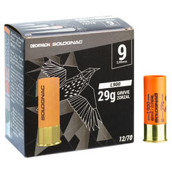 CARTOUCHE L900 29g SPÉCIALE GRIVE CALIBRE 12/70 PLOMB N°9 X25