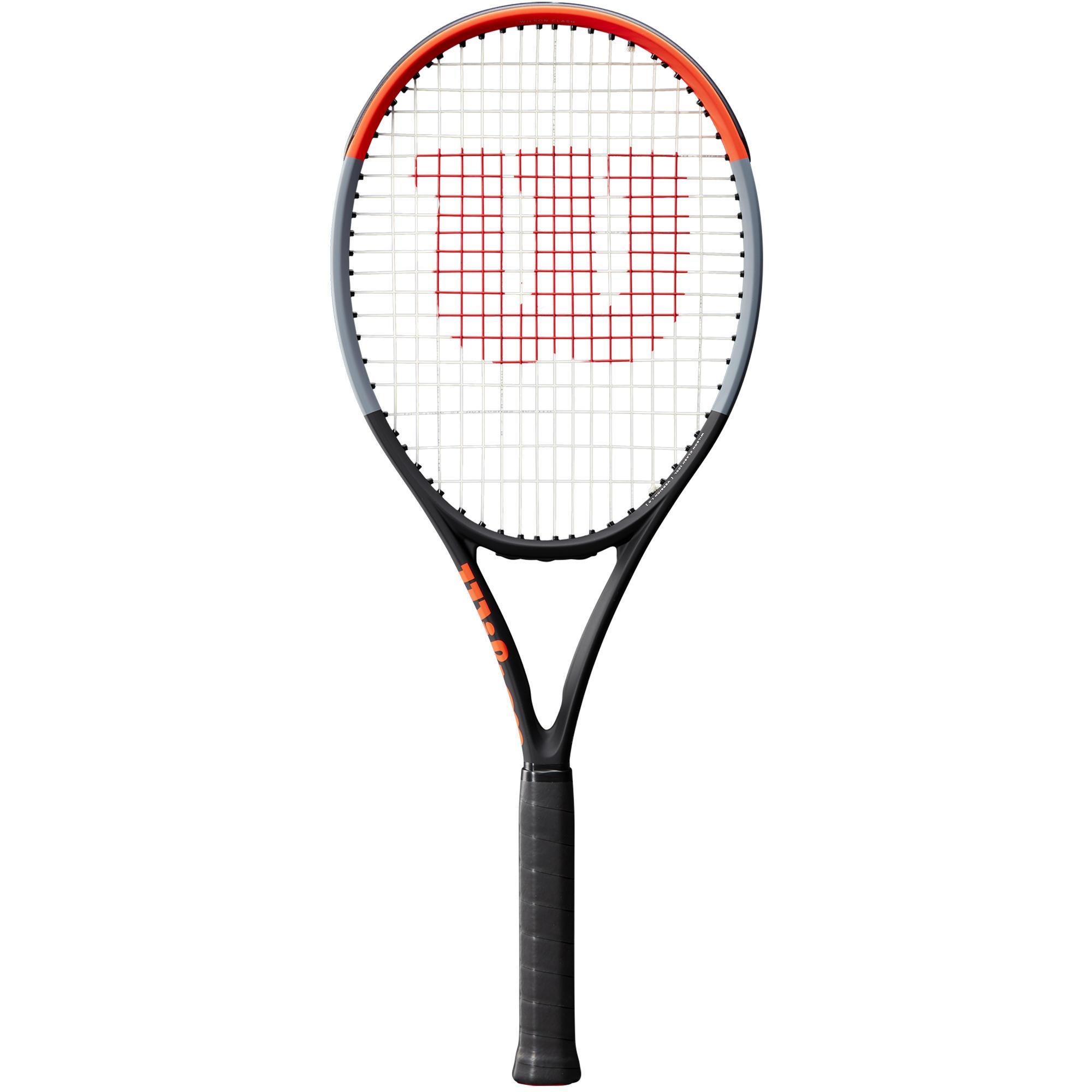Adult Tennis Racket Clash 100L Grey/Red Wilson Decathlon