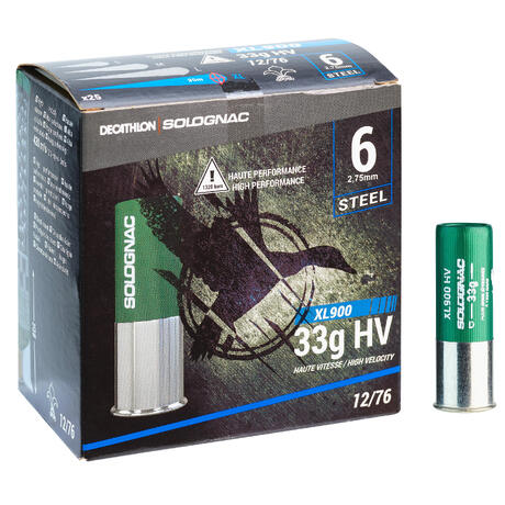 Cartouche CALIBRE 12/76 XL900 33gr Acier Haute Vitesse N°6 ...