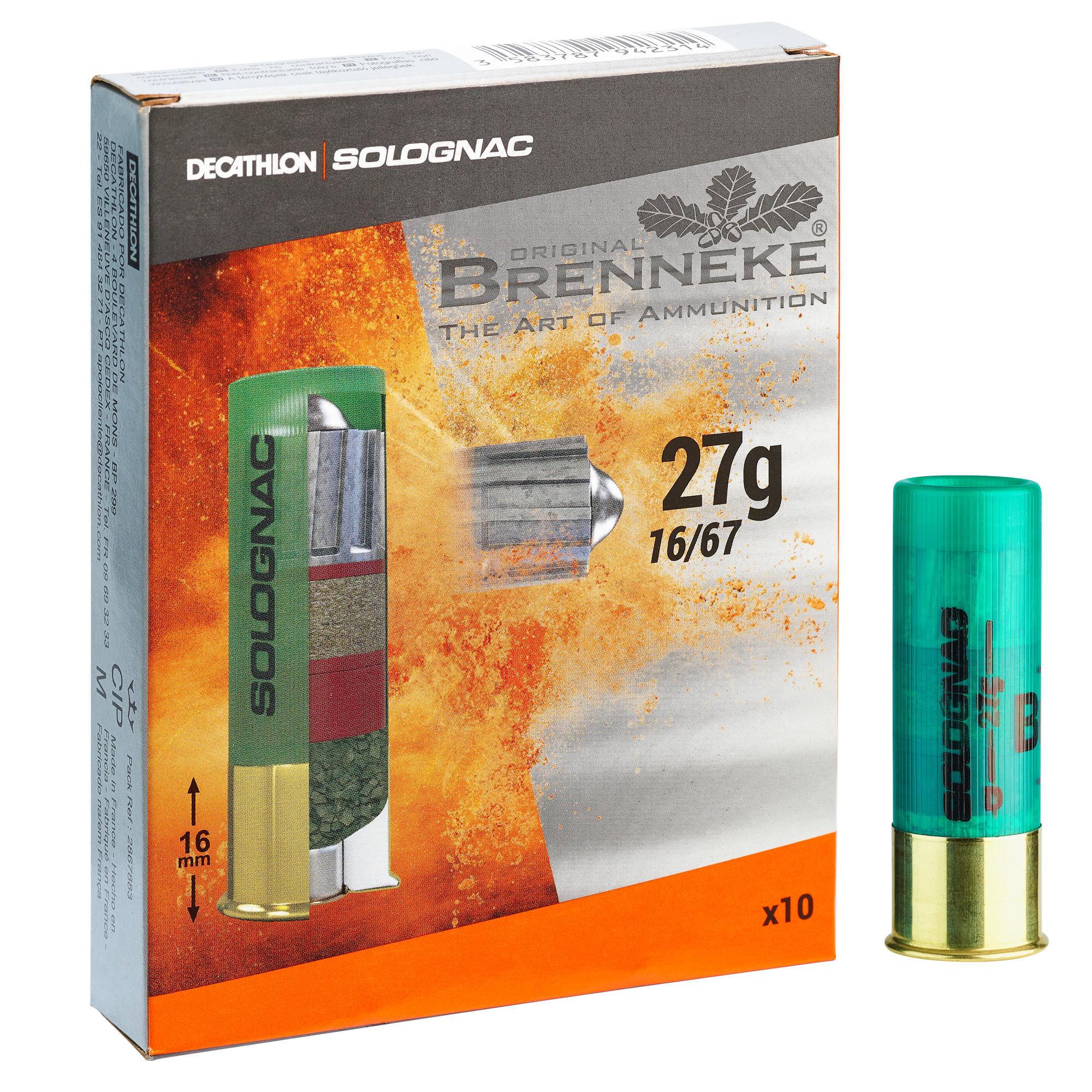 BALLE BRENNEKE CALIBRE 16 X 10 . | Solognac
