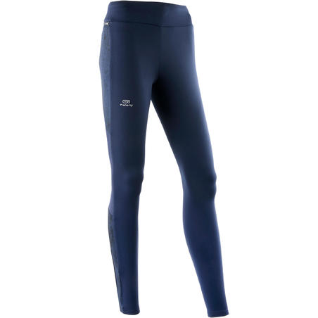 COLLANT CHAUD JOGGING FEMME RUN WARM + BLEU