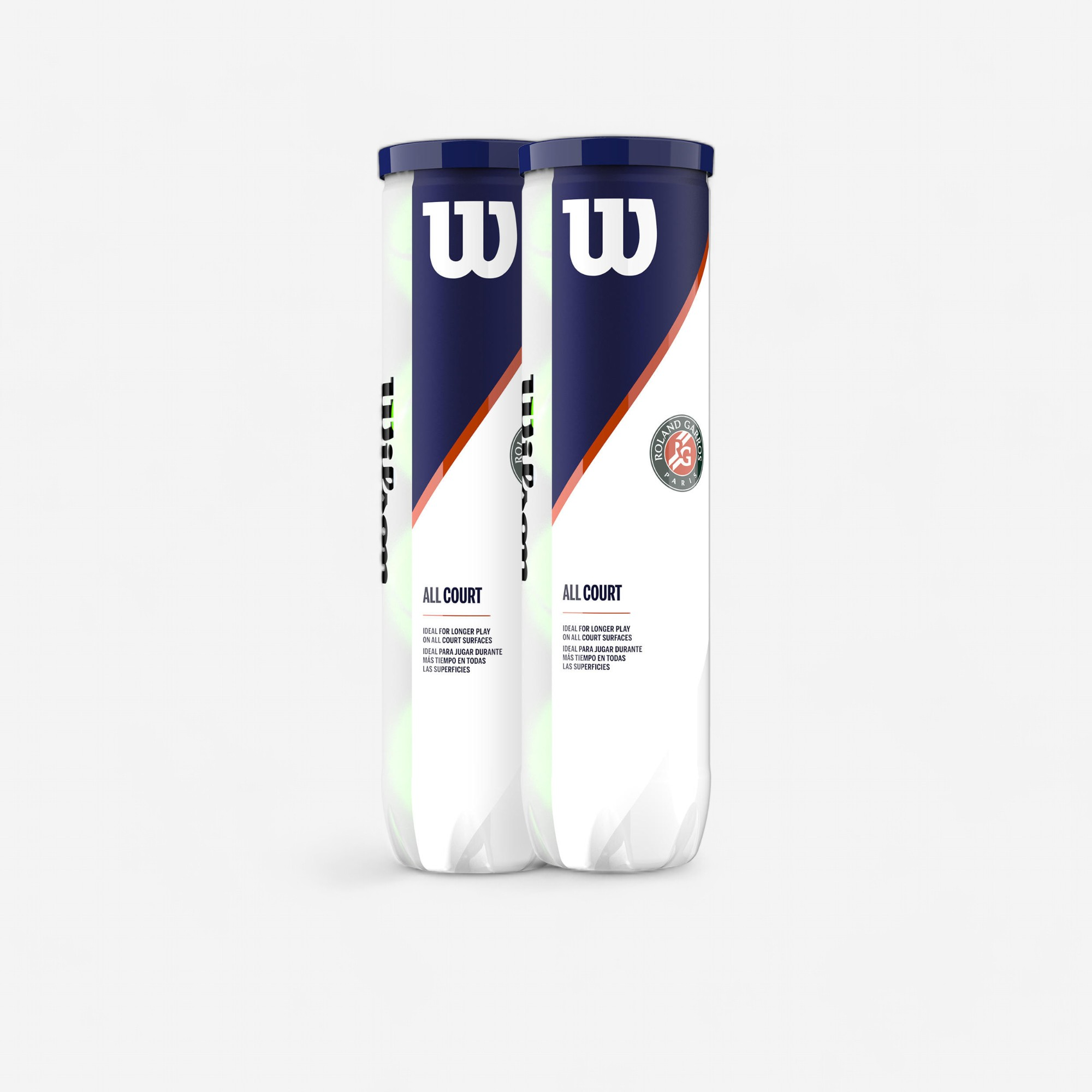 Balle de tennis wilson roland garros all court *4 bipack jaune speed - Tennis - Wilson- Clubs - Entreprises - Collectivités - Associations