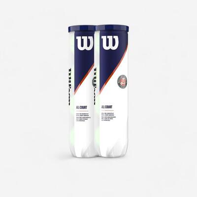 Palline tennis Wilson ROLAND GARROS ALL COURT gialle x4