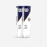 BALLE DE TENNIS WILSON ROLAND GARROS ALL COURT *4 BIPACK JAUNE SPEED