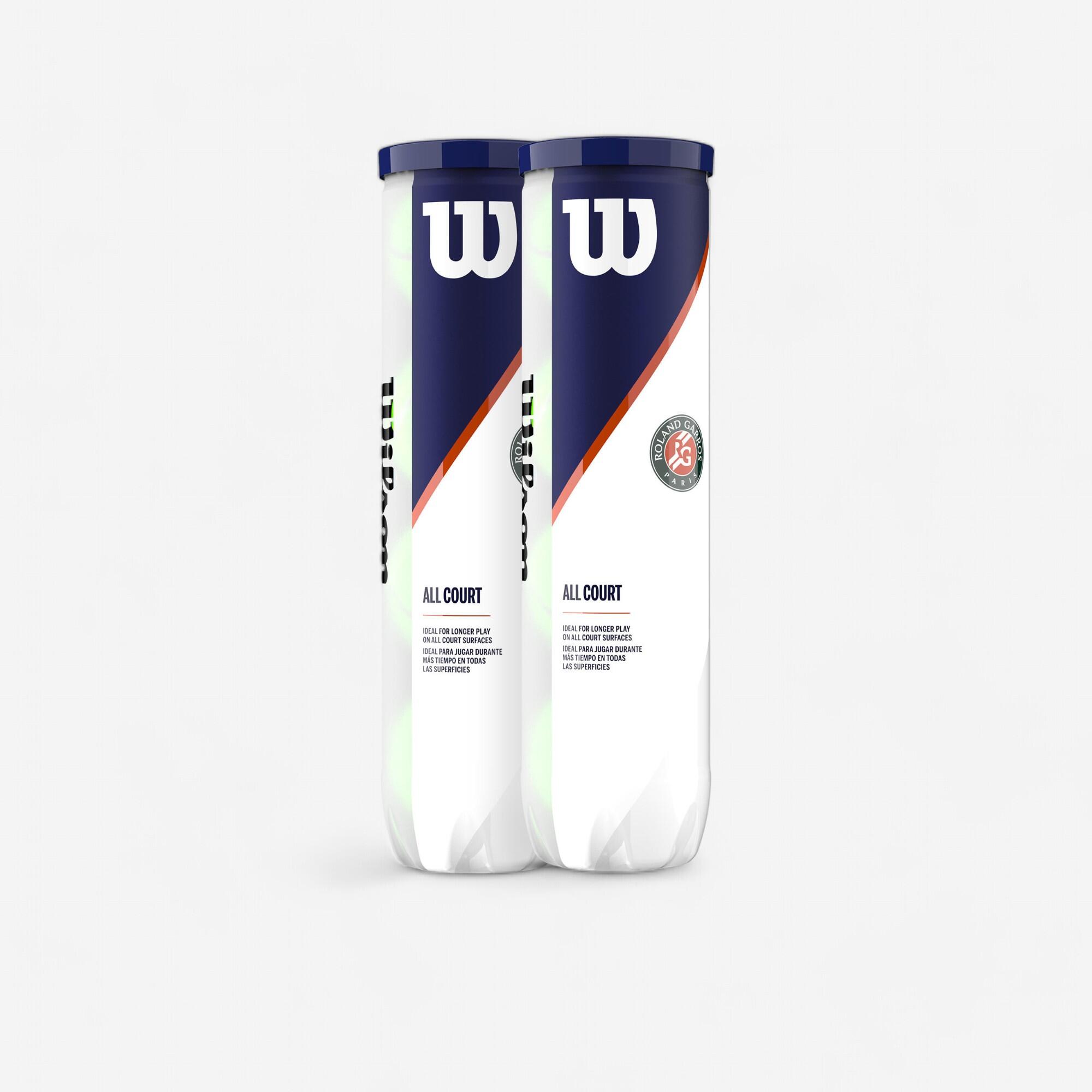 WILSON Tenisové loptičky RG All Court Speed dvojbalenie po 4 ks žlté